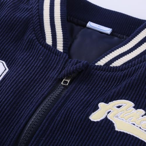 STARRYHEARTS Boy Girl Varsity Jackets Kids Letterman Winter Jacket Toddler Bomber Baseball Padded Coat Outerwear (Size:2-7)3