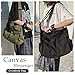 KlaOYer Canvas Messenger Bag Large Hobo Bag Crossbody Shoulder Bag Tote Bag with Pocket for Women and Men (Green)