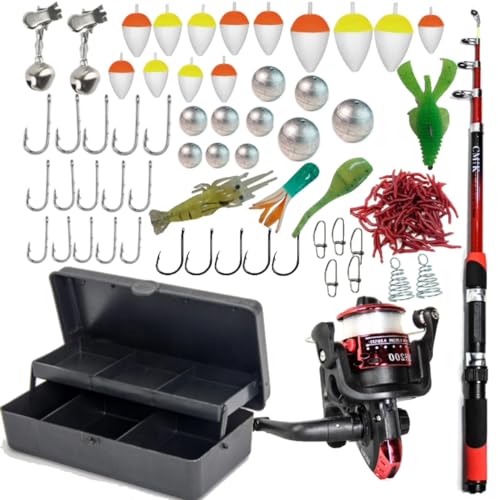 Kit Pesca 1 Vara + 1 Molinete + 1 Estojo + Itens (1)