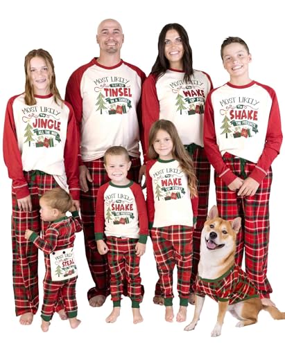 Lazy One Matching Family Christmas Pajamas, Mix and...