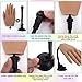 Silicone Hand for Acrylic Nails with Stand Bracket,Realistic Silicone Nail Training Hand, Soft Flexible Bendable Nail Practice Mannequin Hand for Nails Art DIY Print Practice Tool (Right Hand)