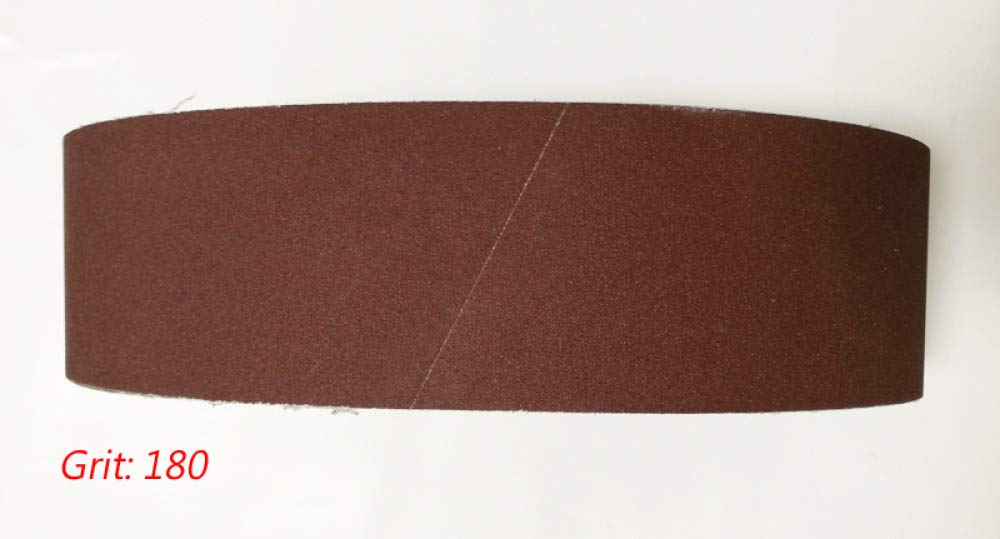 5 piezas de cinta de lijado de 100 * 915 mm * 36 & quot; Pantalla de lijado 100 * 915 Banda abrasiva con ceñidor 60 80100120240600800 Para madera, 5 piezas Grano 600