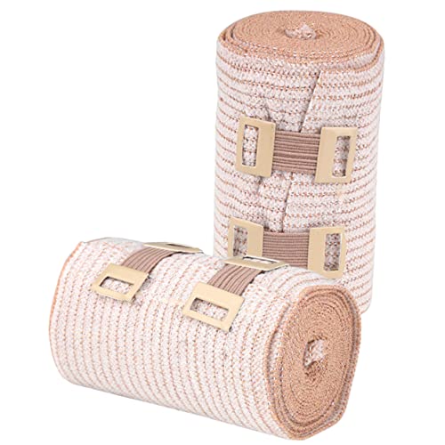 FOMIYES 2 Rolls Sports Compression Wraps Foot Tape Calf Non Stick for Wounds Hand Compression Leg Wraps Head Wraps