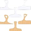 Maitys 3 Pcs Christmas Acrylic Router Templates for Woodworking 10 x 6 Inch Charcuterie Handle Cutting Board Clear Acrylic Template Angled Curvy Tracing Stencils Guide Tool for KitchenBasic Style