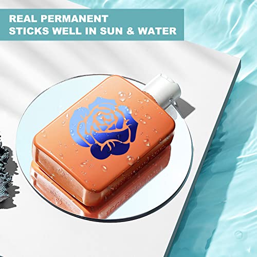 Image of HTVRONT Blue Chrome Permanent Vinyl - 12 inch x 10FT Mirror Metallic Permanent Adhesive Blue Vinyl Roll Compatible with Cricut Cutting Machine - Easy to Weed & Transfer