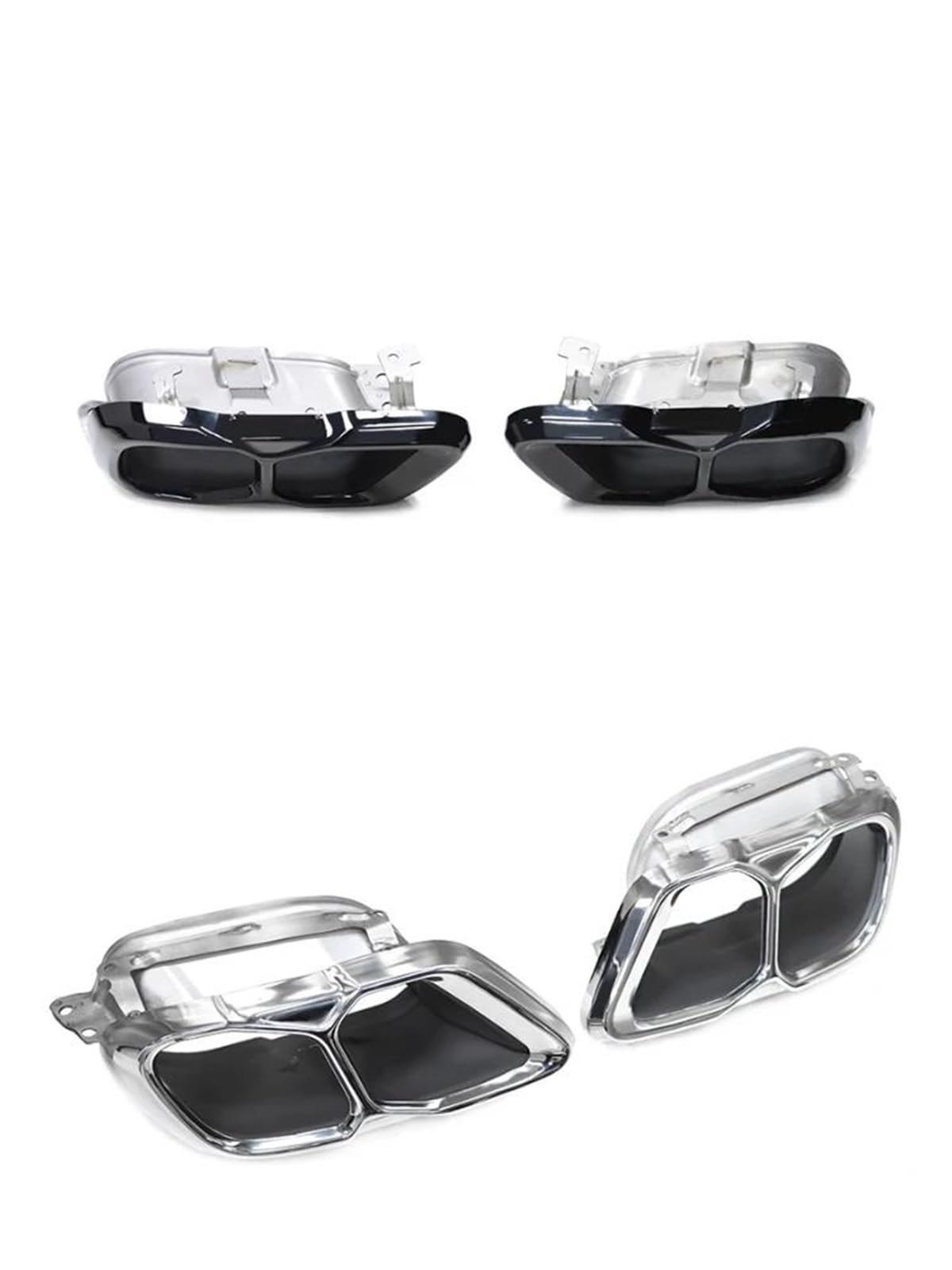Akcesoria Samochodowe Dla BMW X5 X6 X7 G05 G06 G07 Ulepszenie Samochodu Podwójny Wylot Poczwórny Wylot Tłumik Rury Wydechowej Ze Stali Nierdzewnej(Small Black)