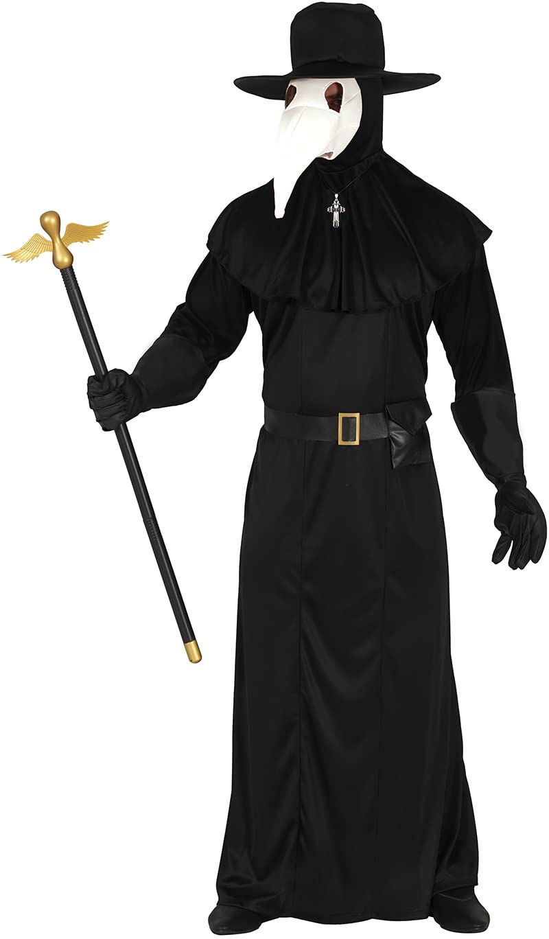 FIESTAS GUIRCA Plague Doctor Halloween Costume for Men - Mens Fancy Dress Costumes Adult including Plague Doctor Bird Mask Size L 42-44