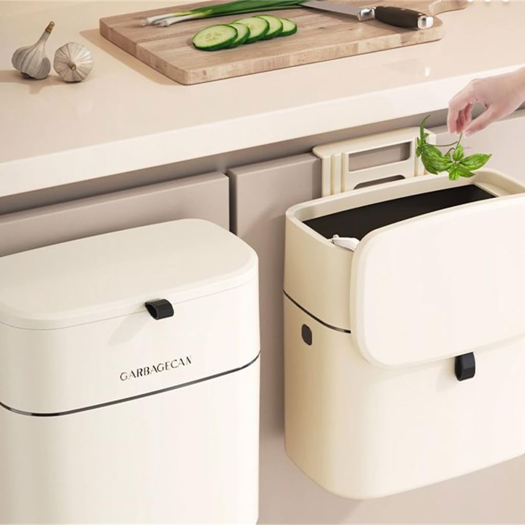 Wandmontierter Mülleimer Mit Schiebedeckel - Geruchsdicht, 27x13x29cm Für Küche & Bad