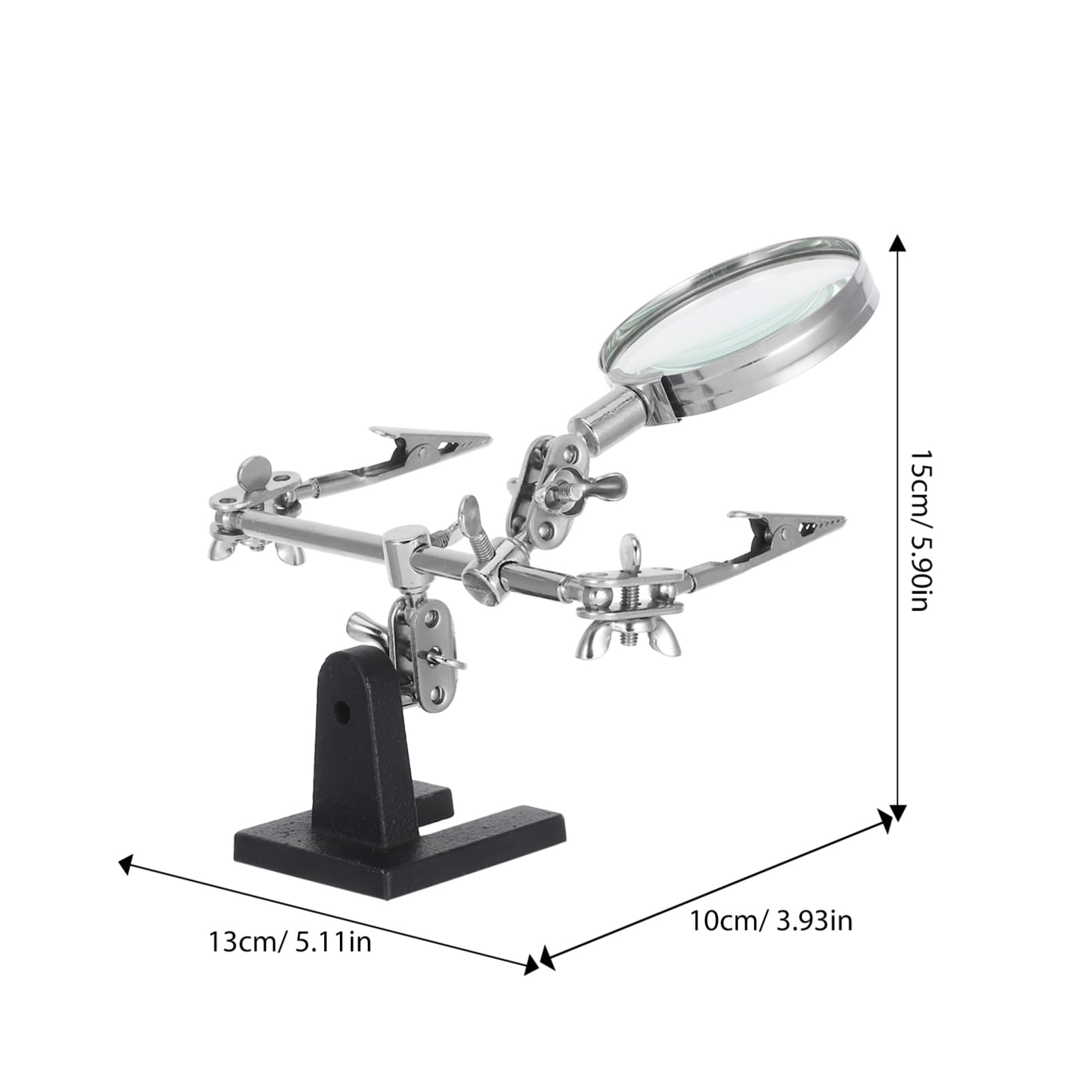 Ciieeo Heavy Duty Helping Hands Clamp Magnifying Glass Soldering Aid for Electronics Repair