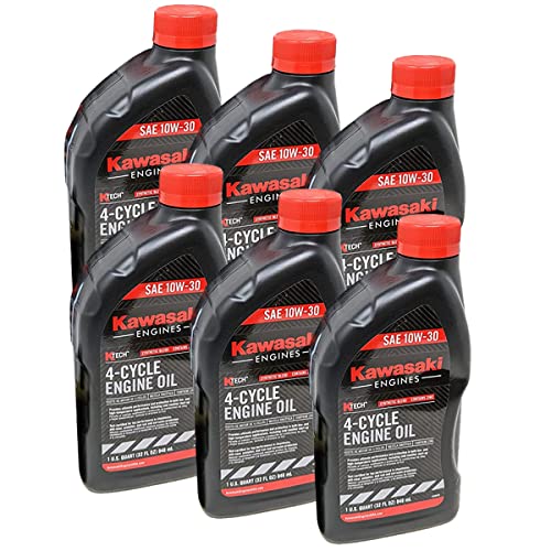 Kawasaki 99969-6081 Pack of 6 Quarts 4 Cycle Engine Oil 10W-30