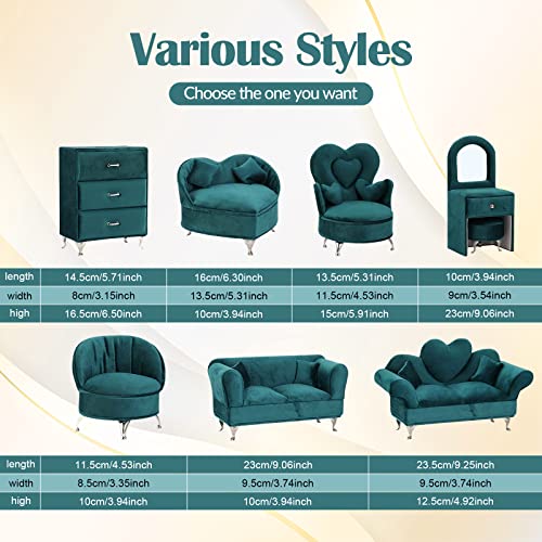 MagiDeal Miniatur Puppen Zubehör, Schmuckschatulle, Organizer, Möbel, Ornamente, Aufbewahrungsbox, Schlafzimmer, Dekoration, Schmuck, Aufbewahrungsbox für Hals, Doppelsofa 1