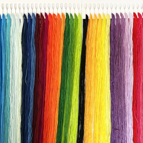 Image of 1 Pieces Cross StitchEmbroidery Floss,100% Eco-Cotton Cotton Premium Skeins, Ideal for Arts & Crafts (Black and White Gradient Series 67896)