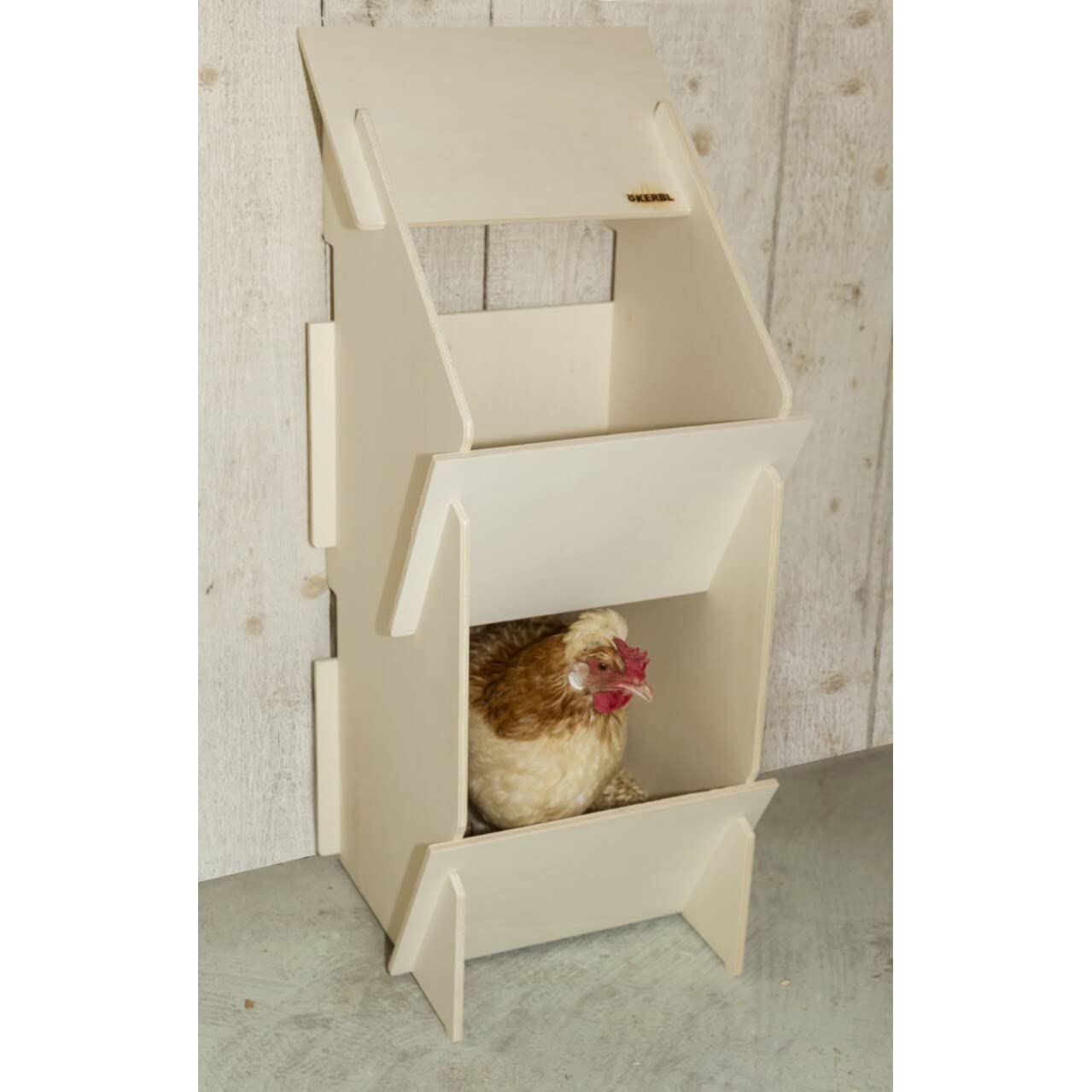 Kerbl 73005 - Nido per Gallina, in Legno, Non Montato, 30 x 35 x 83 cm