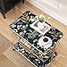 Laatse Dark Blue Leaf Wallpaper Peel and Stick Dark Floral Wallpaper for Bedroom Vintage Leaf Contact Paper Waterproof Self Adhesive Boho Floral Wall Paper for Bedroom Walls Countertop 17.5in x 393in