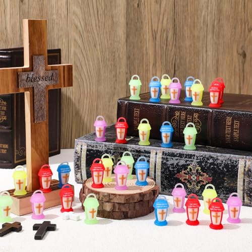 Figurines de Pâques chrétiennes phosphorescentes pour cache-cache nocturne - 5