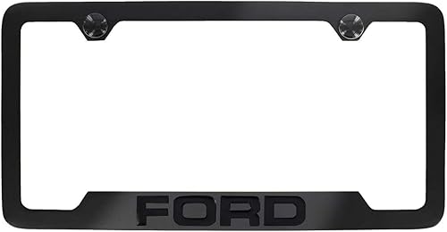 Miniatura 2 de Ford Marco de matrícula de metal estilo oscurecido, 2 agujeros
