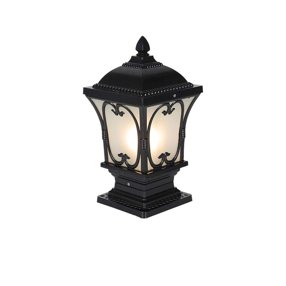 QUSYZD Outdoor Pillar Lamp for Lawn Fence Gate Wall, Waterproof Garden Villa Lighting, Landscape Post Light,Bronze