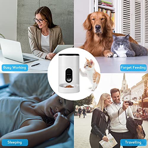 Automatic Cat Feeder, Auto Pet Feeder 4L Timed Dog Food Dispenser 2.4G WiFi Enabled Smart Cat Feeder with APP Portion… - Image 8