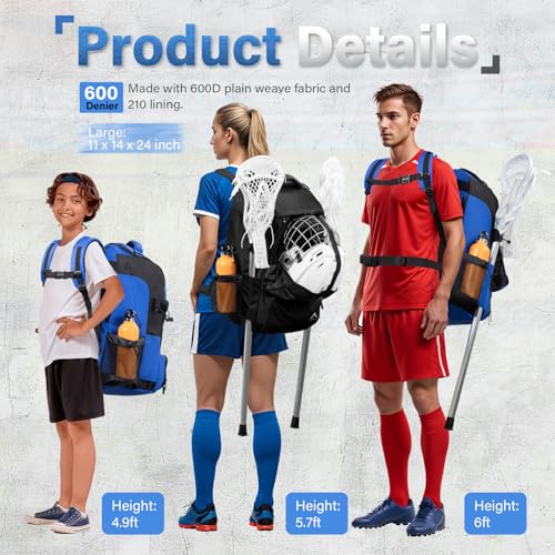 image for Himal Outdoors Lacrosse Bag with Helmet Storage- Premium Lacrosse Back