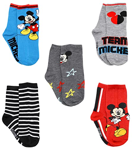 Chaussettes Mickey Disney garçon lot de 5 paires bleues taille S
