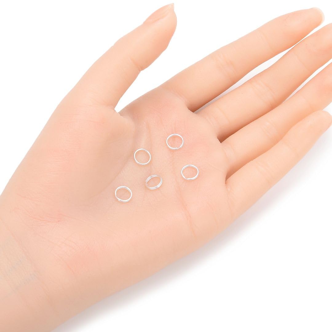 Split-Jump Verbinder für Ohrringe, Armband, Halskette, Schlüsselanhänger, Schmuck, Sterlingsilber 7mm (~0.28")