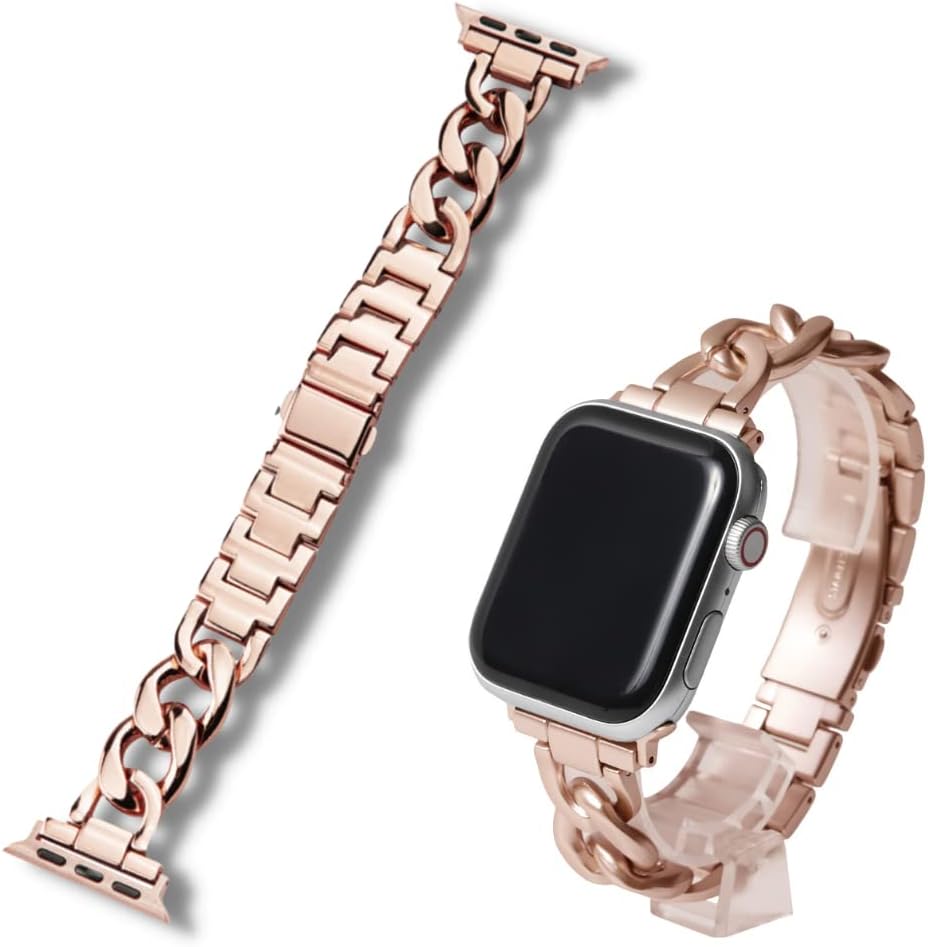 Amazon.co.jp: [YGGSTORE] apple watch Dバックル チェーン バンド