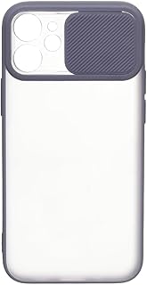 Generic Plastic Ultra Thin Phone Case With 360 Degree Slicone Protection Edges And Slide Camera Protector For IPhone 12 5.4 - Grey