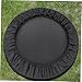 Happyyami 6holes Trampoline Protector Cover Spring Pad for Round Trampolines Durable Anti-Collision Cushion for Boy Girl Easy Installation Outdoor Accessory Black