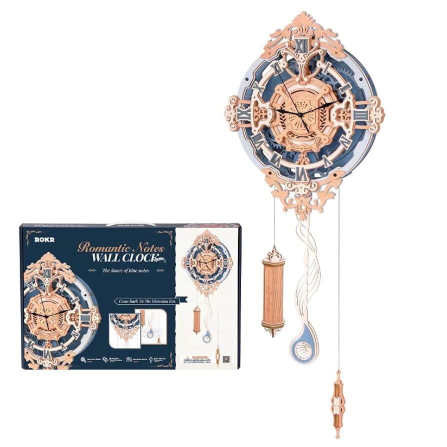 Amazon | ROKR DIY 掛け時計 木製 立体パズル 3D ウッド モデル