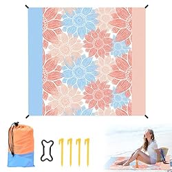 【Waterproof and Sandproof】Our beach mat is made of high quality polyester fabric, durable, wear-resistant, tear-resistant, waterproof and anti-sand. When you go to the beach, you no longer have to worry about the sand sticking to the mat. The materia...