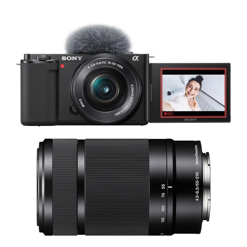 Kit Photo Personnalisé crée à l'aide de SONY Alpha ZV-E10 Noir + 16-50 + 55-210