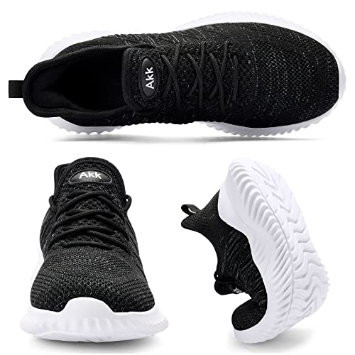Akk Workout Shoes For Men Walking Shoes Mens Slip On Running Tennis Memory Foam Gym Shoes For Work Mixblack Size 11 #TOP5