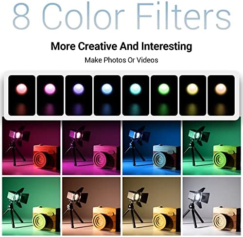 LED Video Light, SMALLRIG Mini Cube Light Rainproof Light Kit with 8 Color Filters, Small Photography Light 5600K CRI95 for GoPro, for DJI OSMO Action Camera - 3405