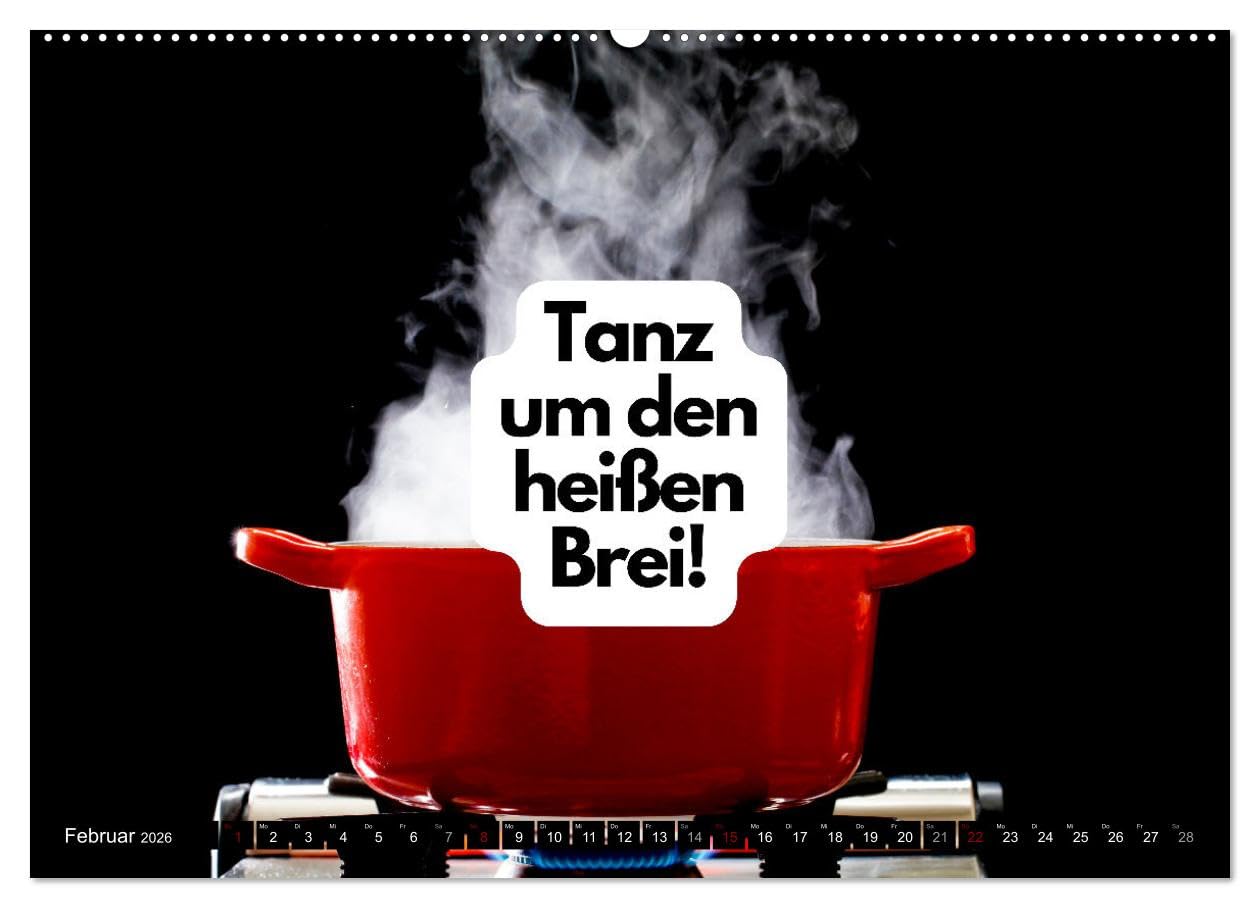 Komm Kaffeesatz lesen! (hochwertiger Premium Wandkalender 2026 DIN A2 quer), Kunstdruck in Hochglanz
