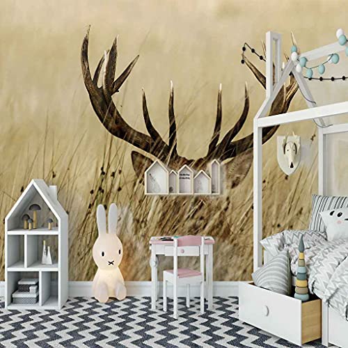 Papier peint 3D wapiti DIY autocollant sans colle 150x105