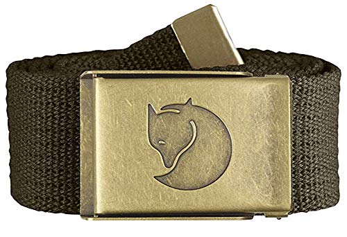 Fjall-raven - Canvas Brass Belt 4 cm, Dark Olive