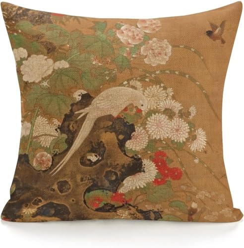 POMOTER-Home-The-breadth-of-Birds-and-Flowers-Decorative-Square-Throw-Pillow-Case-Covers-Thanksgiving-Decor-Farmhouse-Outdoor-Pillow-Cover-for-Home-Sofa-Couch-18x18 POMOTER Home The breadth of Birds and Flowers Decorative Square Throw Pillow Case Covers Thanksgiving Decor Farmhouse Outdoor Pillow Cover for Home Sofa Couch 18×18