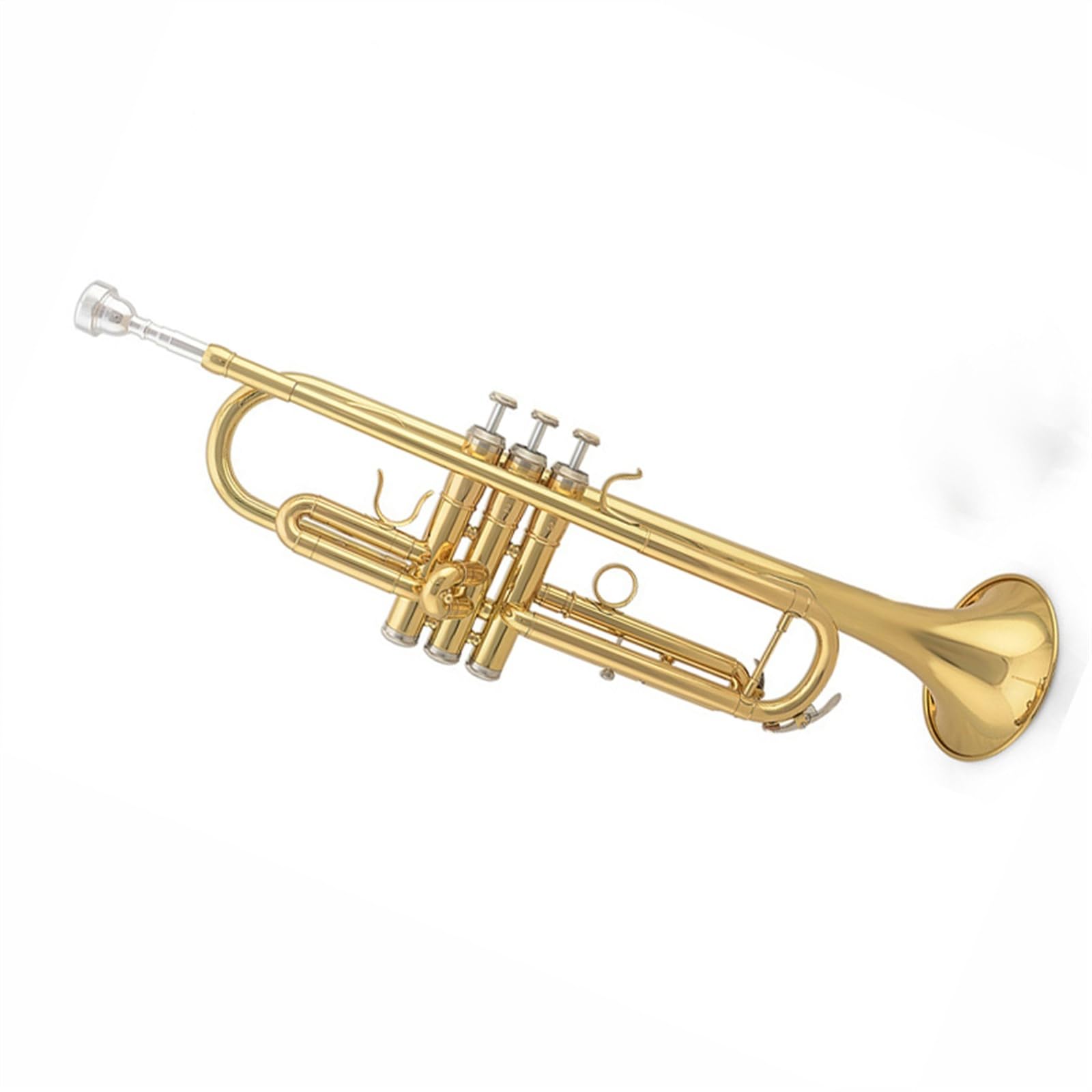 Trąbki Trąbka B-dur Lakierowany Mosiężny Instrument Muzyczny Przenośny Profesjonalny Początkujący Trwały