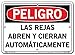 VESTIL DANGER SIGN SI-D-62-B-AL-063-S ALUMINUM .063" overall size 12.5"W x 9.5"H Gates Open And Close Automatically LAS REJAS ABREN Y CIERRAN AUTOM?TICAMENTE