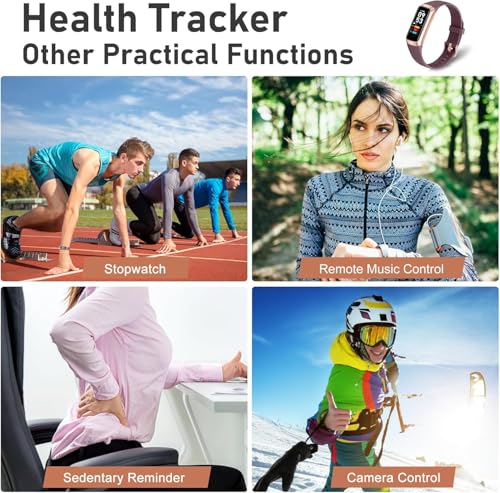 Image of Fitness Tracker with Step Counter /Calories /Stopwatch, Activity Tracker, Health Tracker with Heart Rate Monitor, Sleep Tracker,1.10''AMOLED Touch Color Screen, Pedometer Watch for Women Men