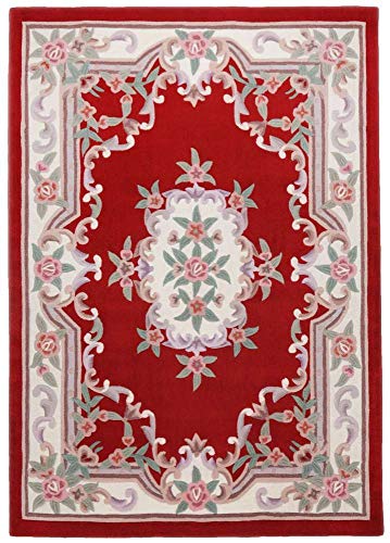 THEKO - Tappeto classico Aubusson, colore: rosso