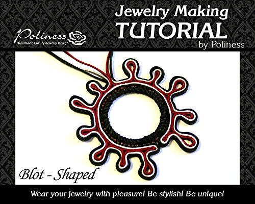 DIY Jewelry making Tutorial Blot Shaped Pendant, Practical Step by step Guide on How to make Handmade Soutache Jewellery image 2