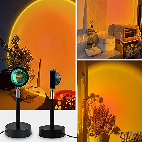 Ns Sunset Red Projection Lamp Projector Led Sun Lights Lamp,180 Degrees Rotation Rainbow Projector Lamp Light,Romantic Led Light For Kids Adults, Sunset Light For Home Party Living Room Bedroom Decor #TOP1