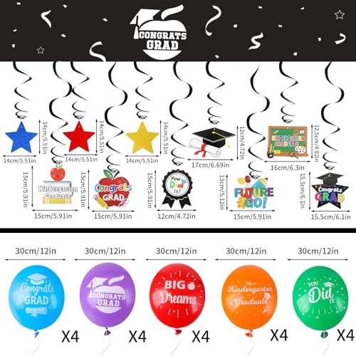 Kindergarten Graduation Decorations 2025 Kindergarten Graduation Party Supplies 2025 Banner, Balloons, Backdrops and Table Centerpieces by Eshwb - Used condition - Image 3