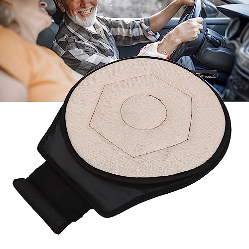 Image of Semme 360 Degree Rotating Car Cushion for Elderly Pregnant Woman Children, Portable Round Seat Pad, Rotating Car Swivel Seat Cushion, Rotatory Chair Pad (Beige)