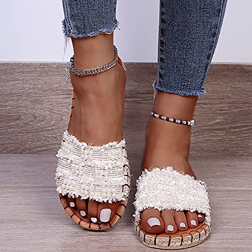 beiousalie Slippers for Women Indoor Comfortable Slip on Flip Flops for Women Beach Retro Large Size Summer Womens Shoes2