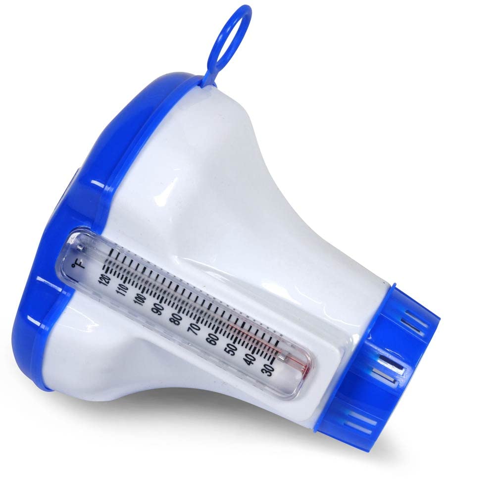Cristal Multitabs Chlor mit Dosierer & Thermometer - Komplettset für Whirlpool & Pool - Wasserpflege 5-in-1 - Praktisch & Effektiv