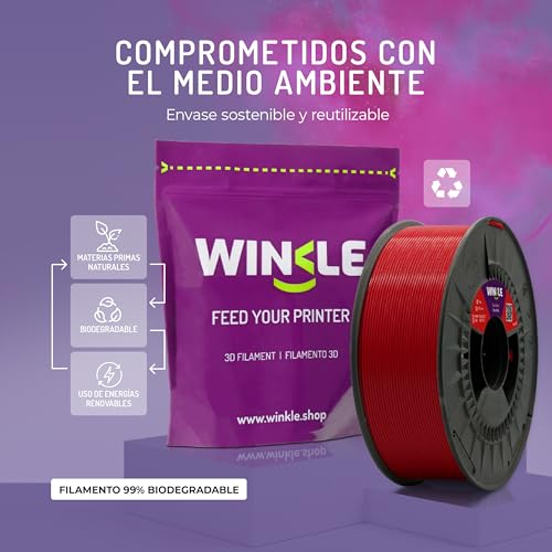 Miniatura 6 de Winkle Filamento Pla Hd Rojo Diablo Filamento Impresora 3d Filamento Pla 1,75mm 1kg Pla Rojo Compatible Con Todas Las Impresoras 3d Precisión Dimensional Bobina 1kg