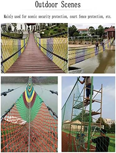 Multi-Colored Playground Protection Mesh, Waterproof Kids Climbing Safety Net, Cotton Fishnet Wall Decor, 3x6m Hemp Rope Fence for Safe Outdoor Play