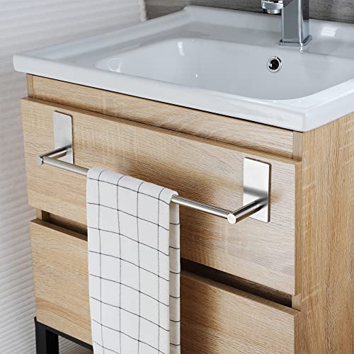 Taozun Self Adhesive 16-Inch Bathroom Towel Bar Brushed Sus 304 Stainless Steel Bath Wall Shelf Rack Hanging Towel Stick On Sticky Hanger Contemporary Style #TOP1